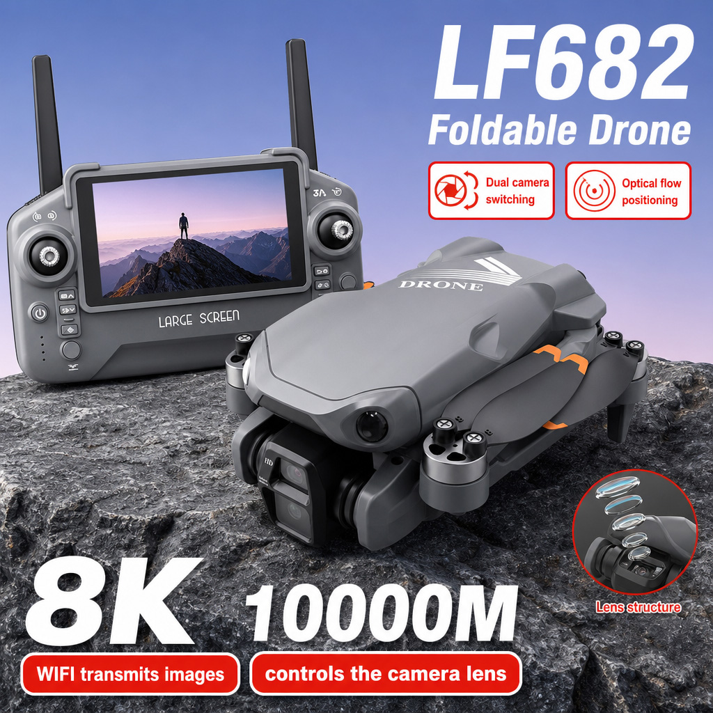 Drone Gimbal 2 Axis - Luchtfoto LF682 Drone 8K HD Dubbele