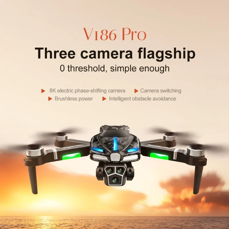 Nieuwe V186 Pro Drone Professi - Drone Gimbal 2 Axis recensie en prijs