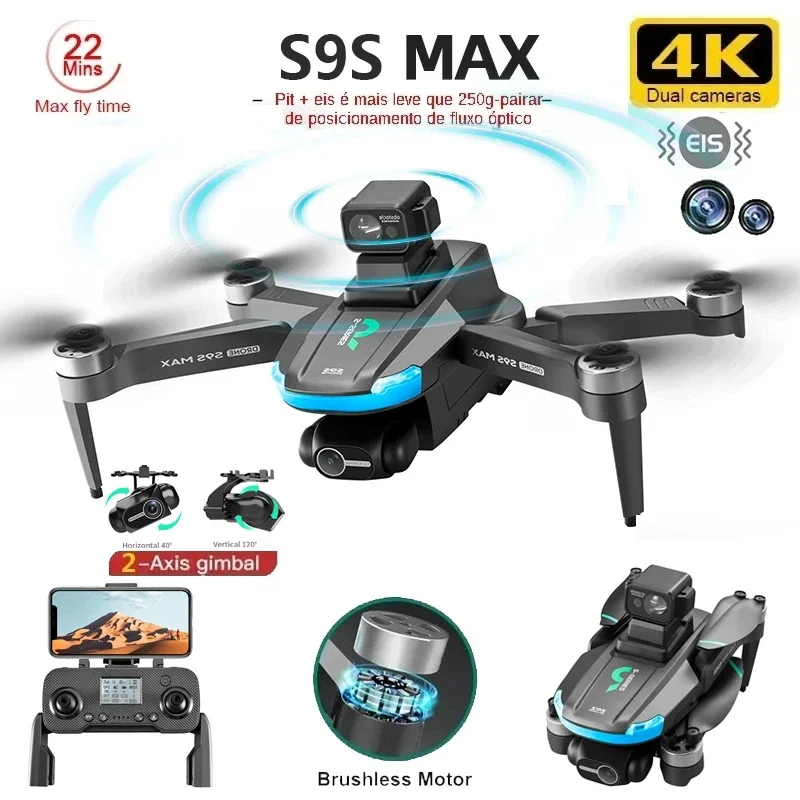 NIEUWE S9S MAX MINI Drone 4K 2 - Drone Gimbal 2 Axis recensie en prijs